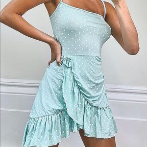 Boohoo Ruffle Tea Dress NWOT